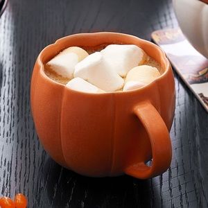 🎃 Pottery Barn Figural Pumpkin Stoneware Mug